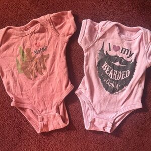 Pink Baby Onesies Set
